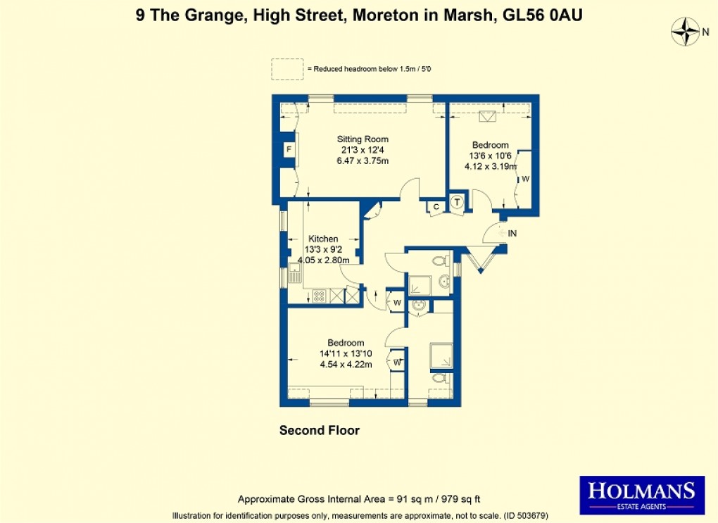 Floorplan for The Grange , Moreton-in-Marsh, Gloucestershire. GL56 0AU