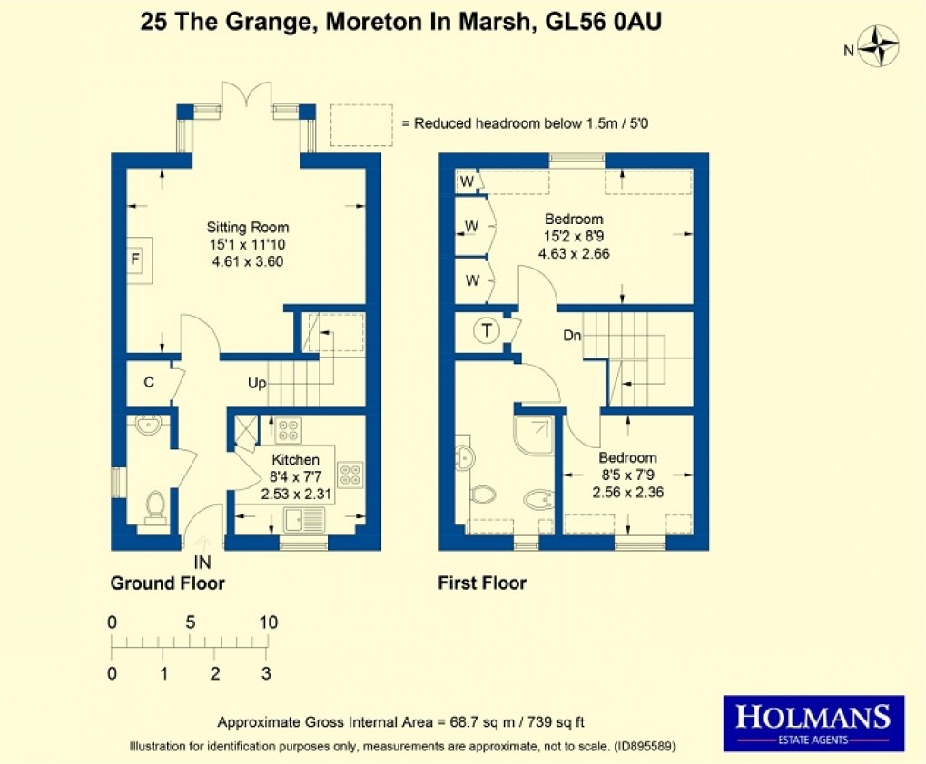 Floorplan for The Grange, Moreton-in-Marsh, Gloucestershire. GL56 0AU