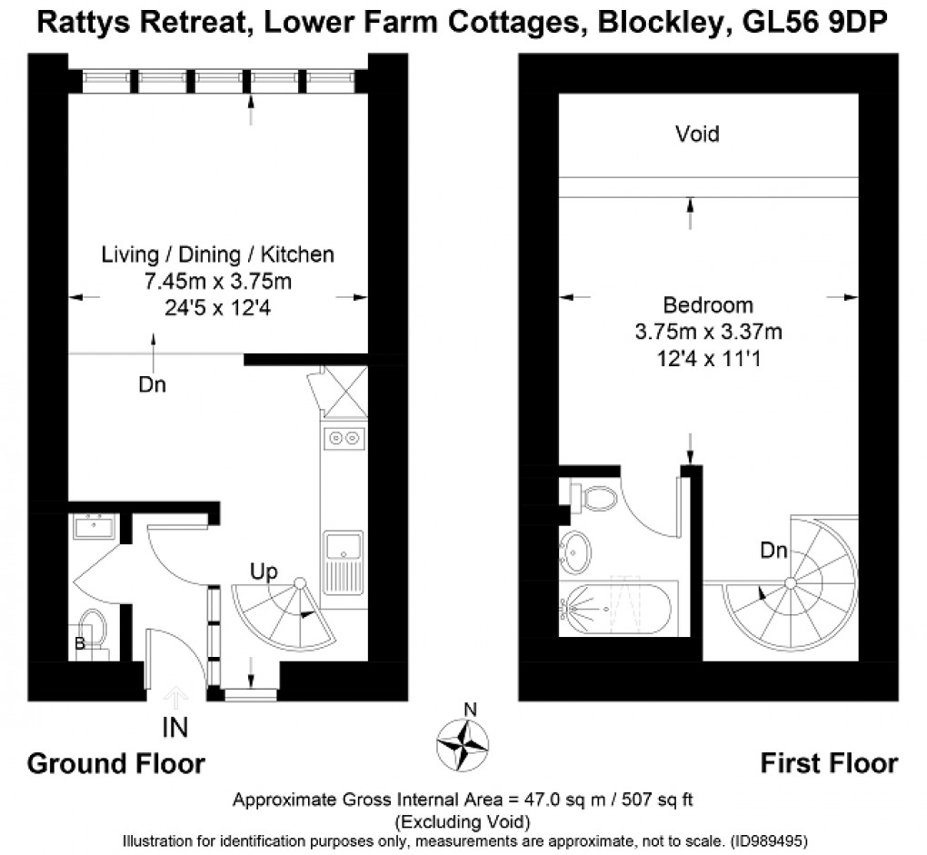 Floorplan for Blockley, Moreton-in-Marsh, Gloucestershire. GL56 9DP