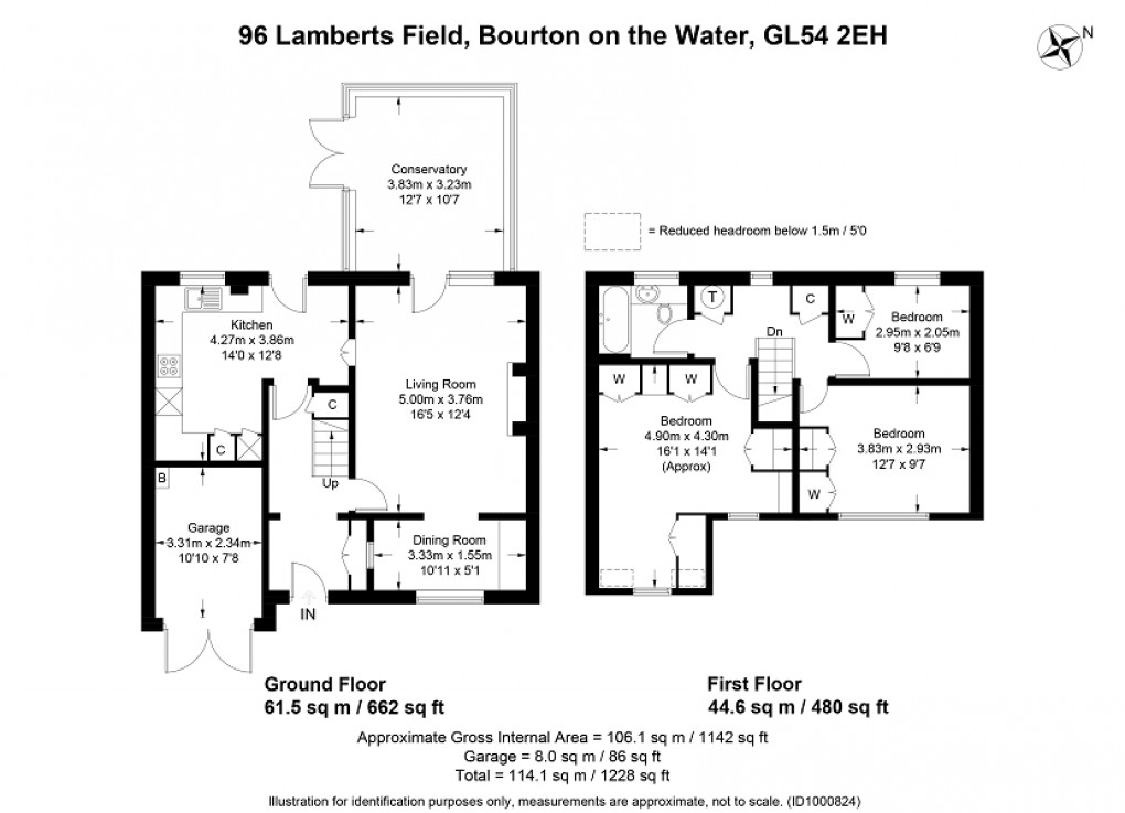 Floorplan for Lamberts Field, Bourton-on-the-water, Cheltenham, Gloucestershire. GL54 2EH