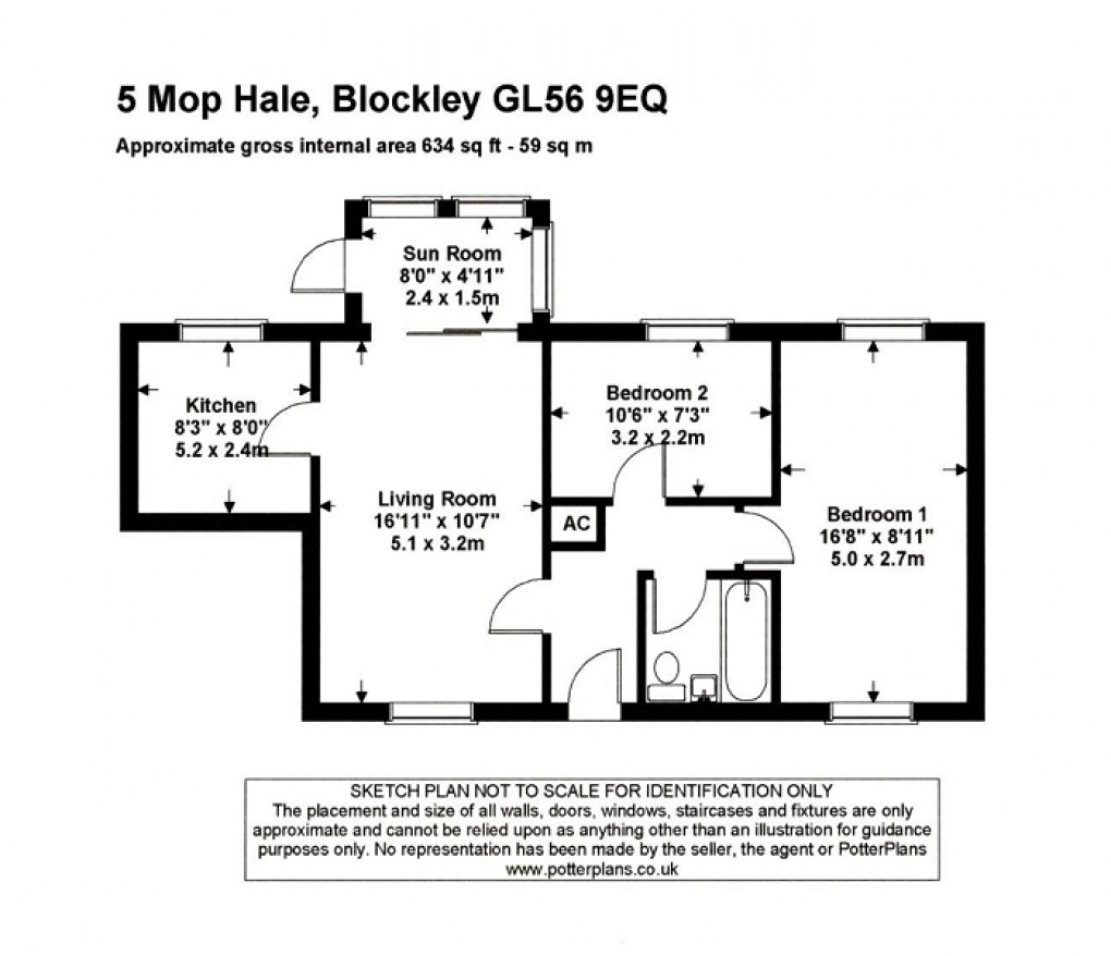 Floorplan for Mop Hale, Blockley, Moreton-in-Marsh, Gloucestershire. GL56 9EQ