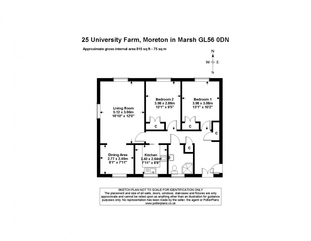 Floorplan for University Farm, Moreton-in-Marsh, Gloucestershire. GL56 0DN