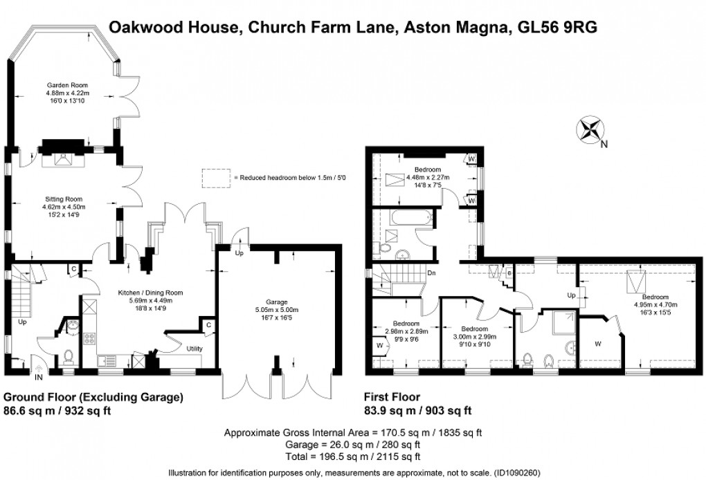 Floorplan for Church Farm Lane, Aston Magna, Moreton-in-Marsh, Gloucestershire. GL56 9RG