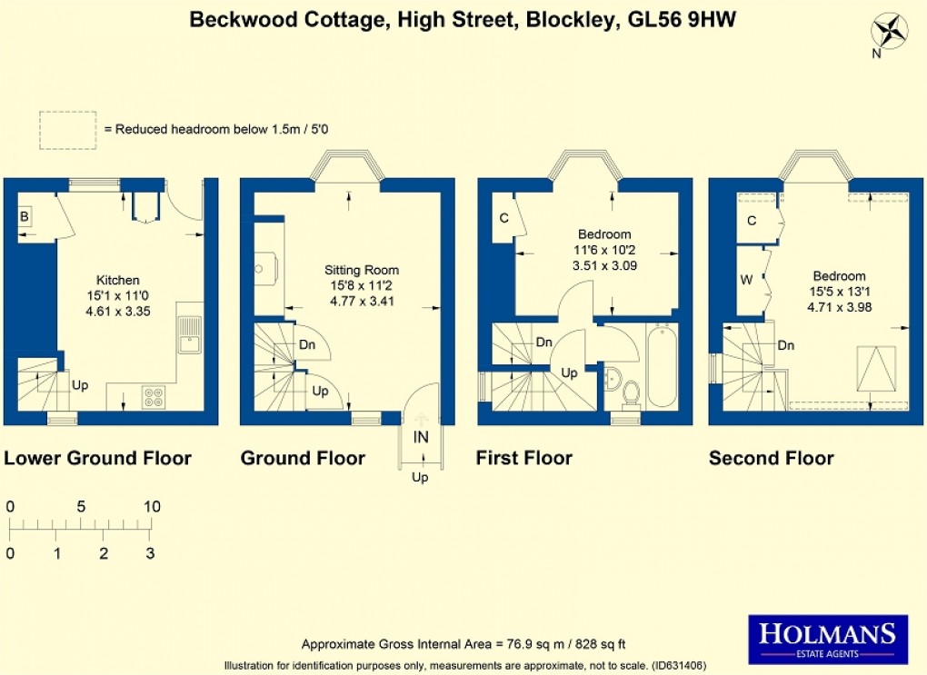 Floorplan for High Street, Blockley, Moreton-in-Marsh, Gloucestershire. GL56 9HW