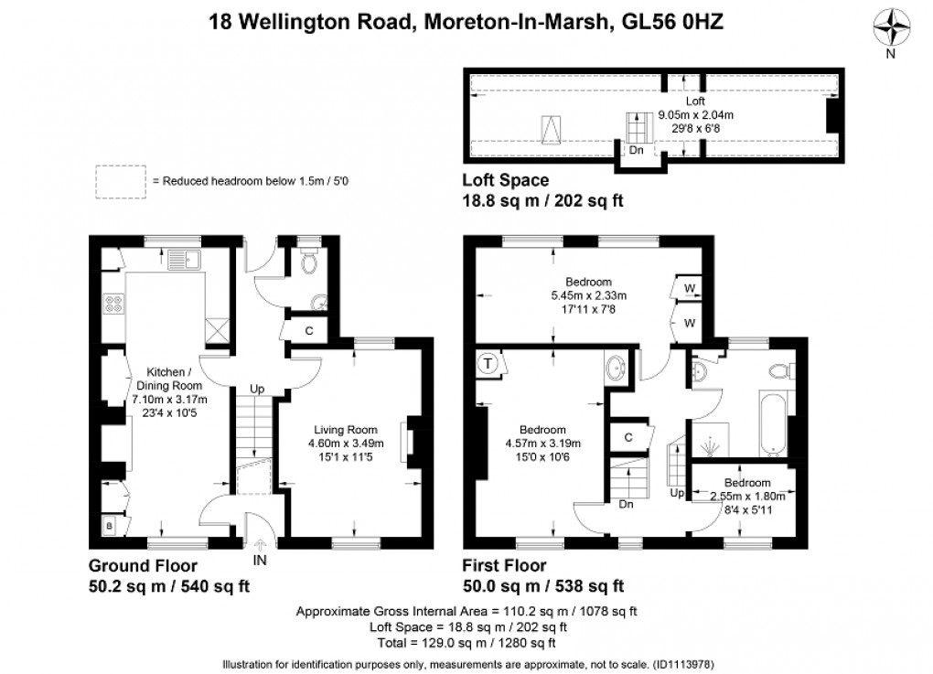 Floorplan for Wellington Road, Moreton In Marsh, Gloucestershire, GL56