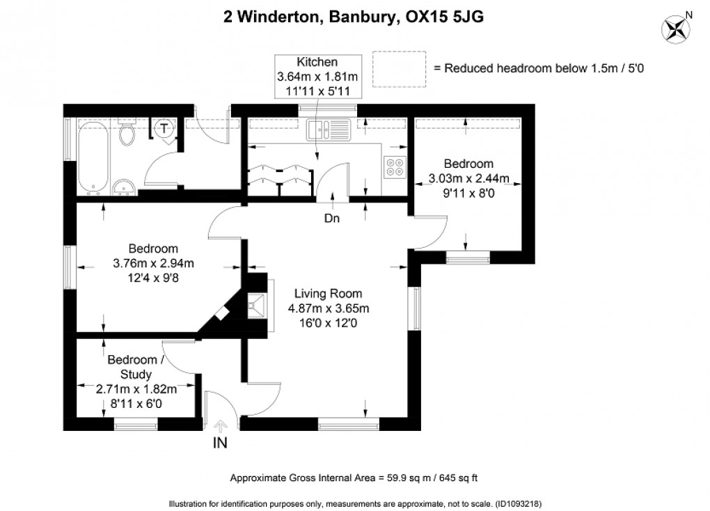 Floorplan for Winderton, Banbury, Oxfordshire. OX15 5JG