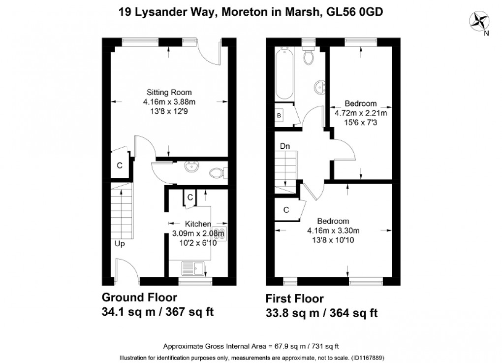 Floorplan for Lysander Way, Moreton-in-Marsh, Gloucestershire. GL56 0GD