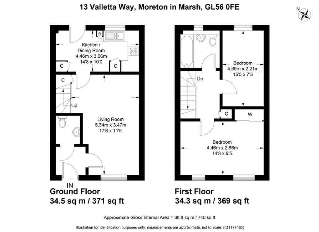 Floorplan for Valetta Way, Moreton-in-Marsh. GL56 0FE