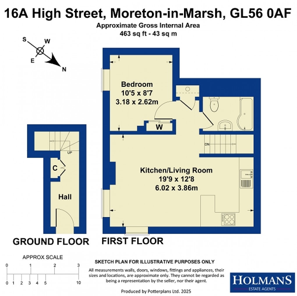 Floorplan for High Street, Moreton-in-Marsh, Gloucestershire. GL56 0AF